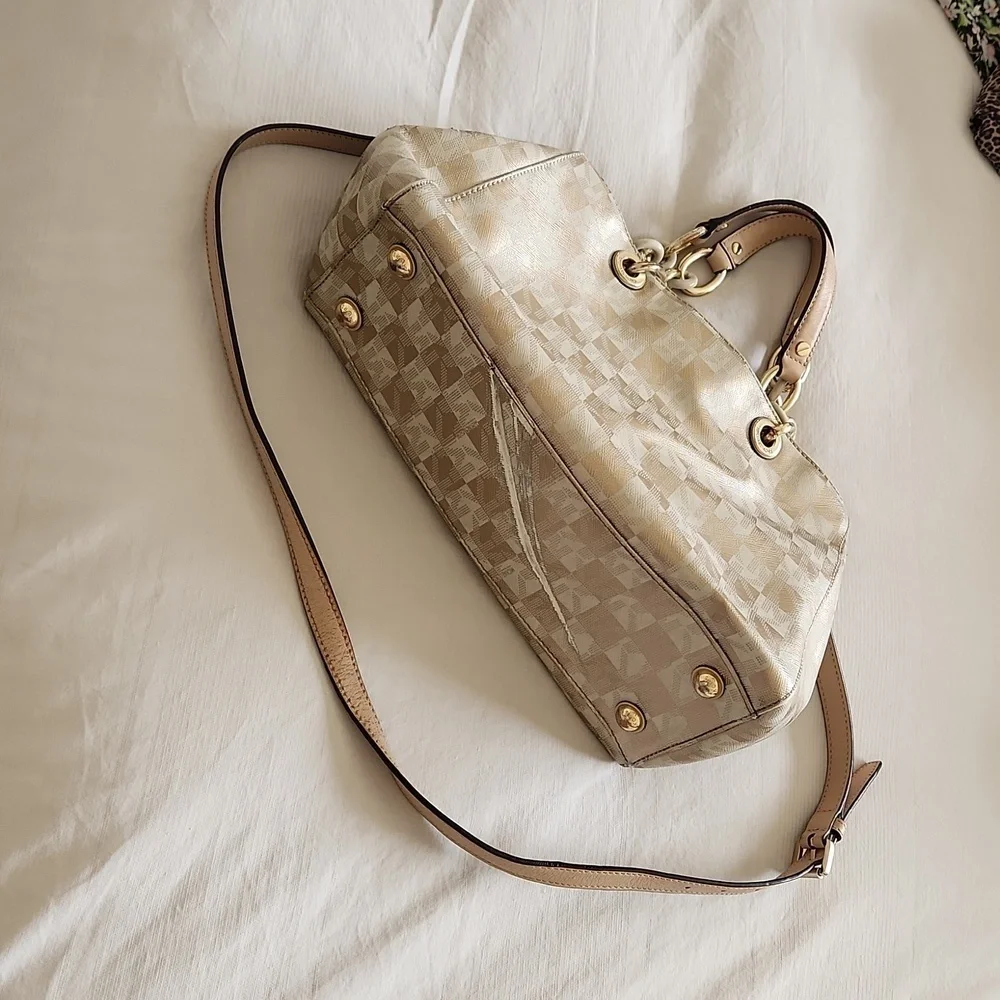 MICHAEL Kors Cynthia Sachel Gold and Tan. MSRP 450